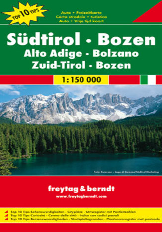 Okładka książki/ebooka Tyrol Południowy, Bolzano, Trentino. Mapa Freytag & Berndt / 1:150 000