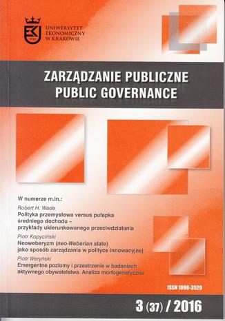 Okładka książki/ebooka Zarządzanie Publiczne nr 3(37)/2016