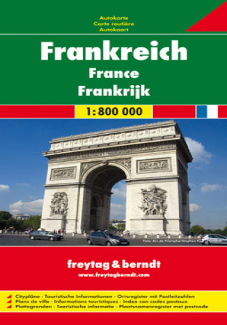 Okładka książki/ebooka Francja. Mapa Freytag & Berndt 1:800 000