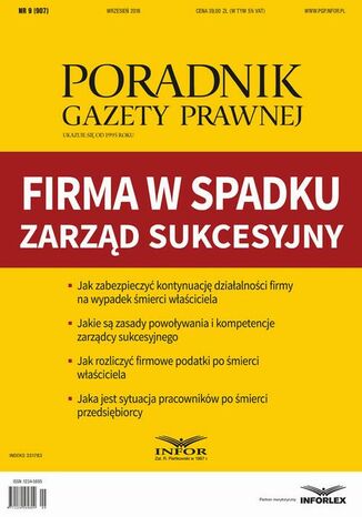Okładka książki/ebooka Firma w spadku - zarząd sukcesyjny