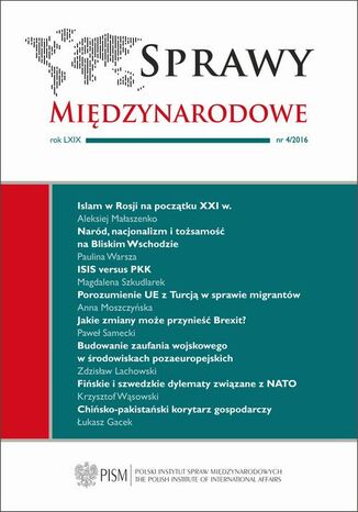 Okładka książki/ebooka Sprawy Międzynarodowe 4/2016