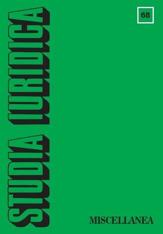 Okładka książki/ebooka Studia Iuridica, nr 68. Miscellanea