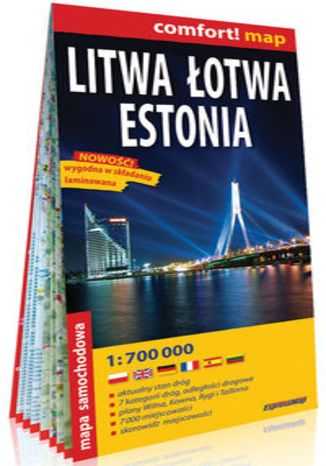 Okładka książki/ebooka Litwa Łotwa Estonia; laminowana mapa samochodowa 1:700 000