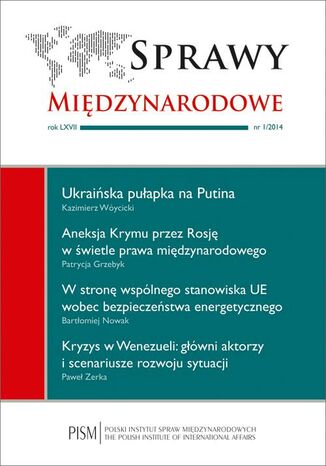 Okładka książki/ebooka Sprawy Międzynarodowe nr 1/2014