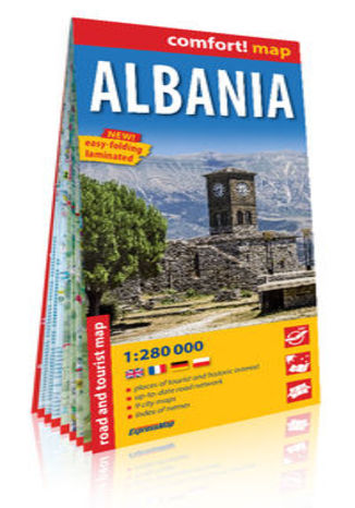 Okładka książki/ebooka Albania (Albania) laminowana mapa samochodowo-turystyczna 1:280 000