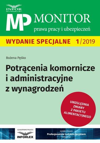 Okładka książki/ebooka Potrącenia komornicze i administracyjne z wynagrodzeń