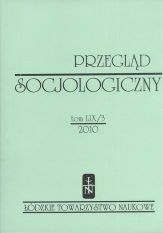 Okładka książki/ebooka Przegląd Socjologiczny t. 59 z. 3/2010