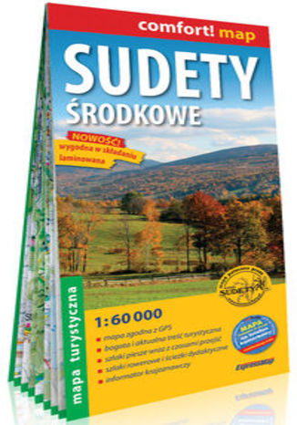 Okładka książki/ebooka Sudety Środkowe laminowana mapa turystyczna 1:60 000