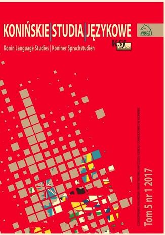Okładka książki/ebooka Konińskie Studia Językowe Tom 5 Nr 1 2017