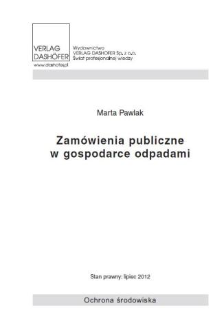 Okładka książki/ebooka Zamówienia publiczne w gospodarce odpadami