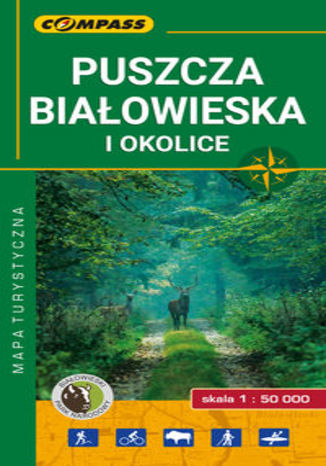 Okładka książki/ebooka Puszcza Białowieska mapa laminowana