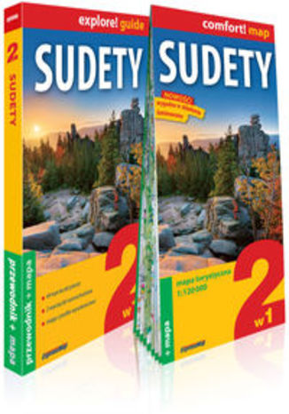 Okładka książki/ebooka Sudety 2w1 przewodnik + mapa