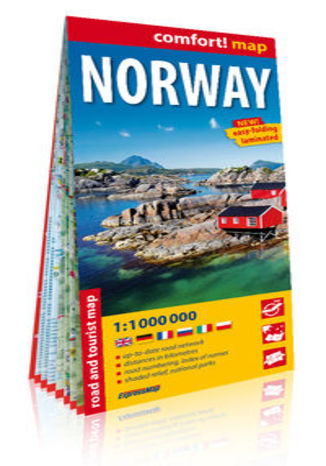 Okładka książki/ebooka Norwegia (Norway) laminowana mapa samochodowo-turystyczna 1:1 000 000