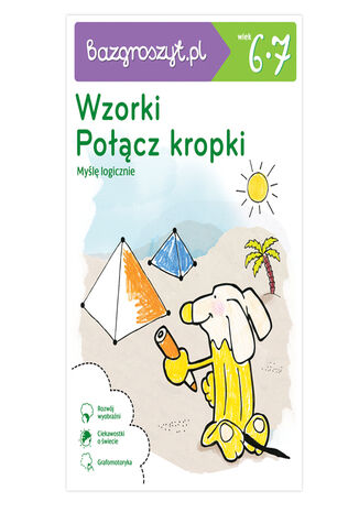 Okładka książki/ebooka Logiczne myślenie. Bazgroszyt Wzorki i Połącz kropki. Ręka rysuje, główka pracuje