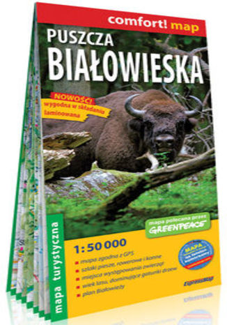 Okładka książki/ebooka Puszcza Białowieska laminowana mapa turystyczna 1:50 000