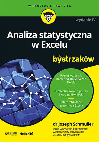 Okładka książki Analiza statystyczna w Excelu dla bystrzaków. Wydanie IV