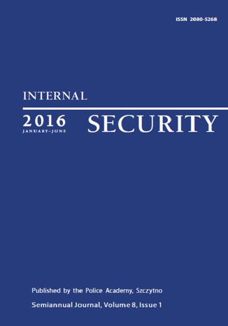 Okładka książki/ebooka Internal Security (January-June) Vol. 8/1/2016