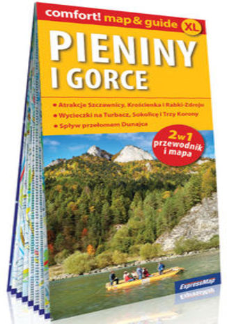 Okładka książki/ebooka Pieniny i Gorce laminowany 2w1 przewodnik i mapa