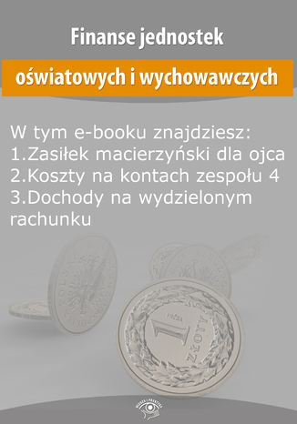 Okładka książki/ebooka Finanse jednostek oświatowych i wychowawczych, wydanie październik 2015 r