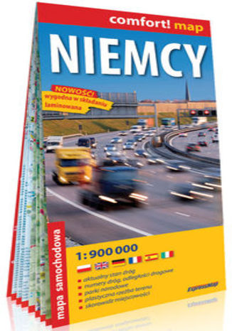 Okładka książki/ebooka Niemcy laminowana mapa samochodowa 1:900 000