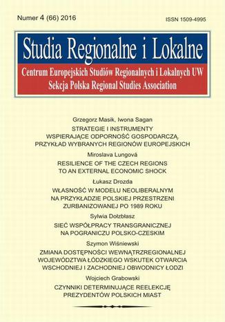 Okładka książki/ebooka Studia Regionalne i Lokalne nr 4(66)/2016