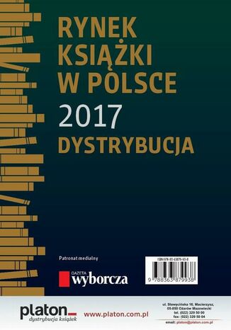 Okładka książki/ebooka Rynek książki w Polsce 2017. Dystrybucja