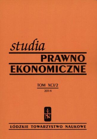 Okładka książki Studia Prawno-Ekonomiczne t. 91/2 2014