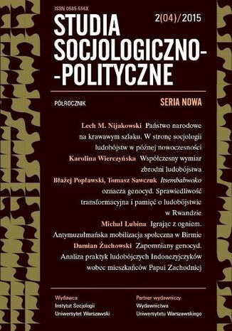 Okładka książki/ebooka Studia Socjologiczno-Polityczne 2015/2 (04). Seria Nowa. Studia nad ludobójstwem