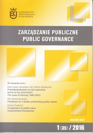Okładka książki/ebooka Zarządzanie Publiczne nr 1(35)/2016