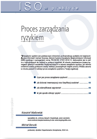 Okładka książki/ebooka Proces zarządzania ryzykiem