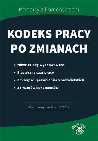 Okładka książki/ebooka Kodeks pracy po zmianach