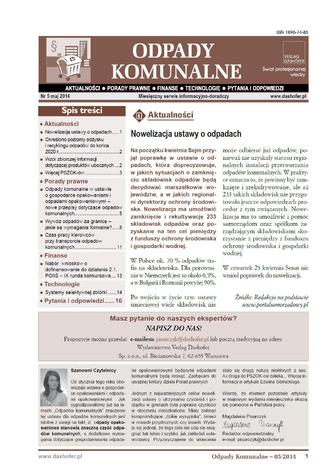 Okładka książki/ebooka Odpady komunalne on-line Aktualności - Prawo - Finanse