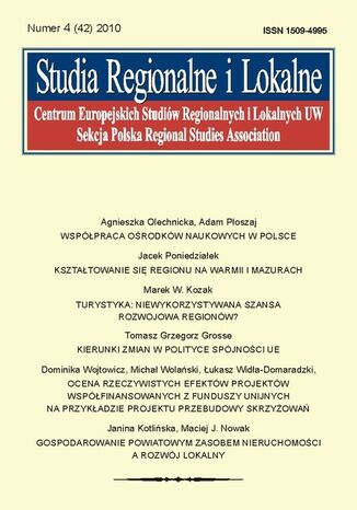 Okładka książki/ebooka Studia Regionalne i Lokalne nr 4(42)/2010