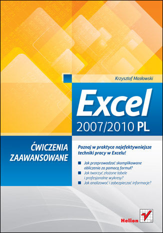 Okładka:Excel 2007/2010 PL. Ćwiczenia zaawansowane 