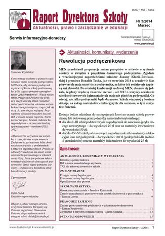 Okładka książki/ebooka Raport Dyrektora Szkoły on-line