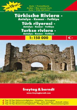 Okładka książki/ebooka Turcja - Riwiera. Antalya-Kemer-Fethiye. Mapa samochodowa