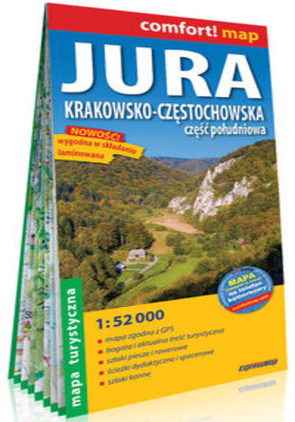 Okładka książki/ebooka Jura Krakowsko-Częstochowska Część południowa laminowana mapa turystyczna 1:52 000