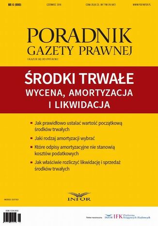 Okładka książki/ebooka Środki trwałe: wycena, amortyzacja i likwidacja