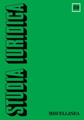 Okładka książki/ebooka Studia Iuridica, nr 59. Miscellanea