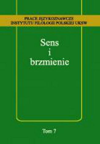 Okładka książki/ebooka Sens i brzmienie