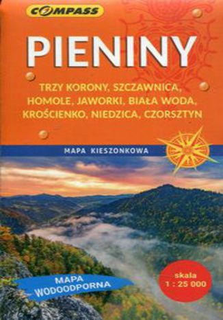 Okładka książki/ebooka Pieniny mapa 1:25 000. Trzy Korony, Szczawnica, Homole, Jaworki, Biała Woda, Krościenko, Niedzica, Czorsztyn