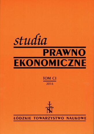 Okładka książki/ebooka Studia Prawno-Ekonomiczne t. 101