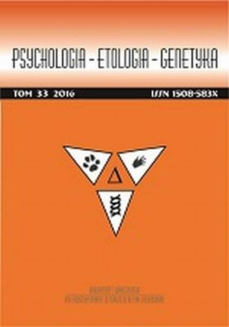 Okładka książki/ebooka Psychologia-Etologia-Genetyka nr 33/2016