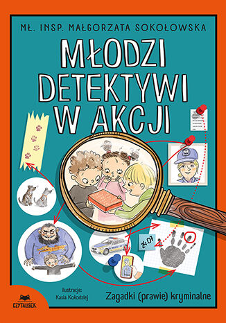 M�odzi detektywi w akcji. Zagadki (prawie) kryminalne m�. insp. Ma�gorzata Soko�owska - ok�adka audiobooka MP3