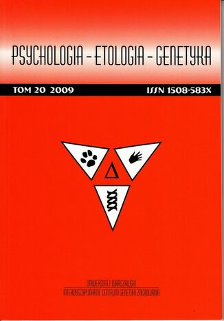 Okładka książki/ebooka Psychologia-Etologia-Genetyka nr 20/2009