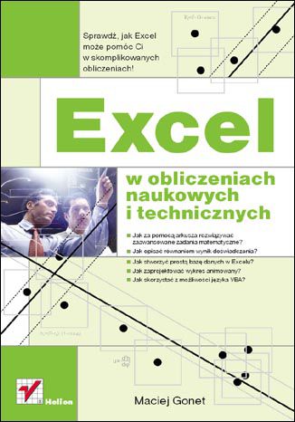 Okładka książki/ebooka Excel w obliczeniach naukowych i technicznych