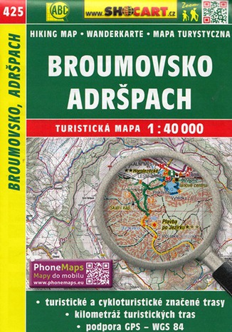 Okładka książki Broumovsko Adršpach, 1:40 000