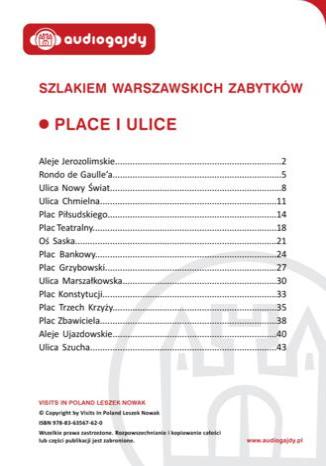 Okładka książki/ebooka Place i ulice. Szlakiem warszawskich zabytków