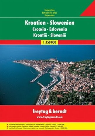 Okładka książki/ebooka Chorwacja Słowenia. Atlas Freytag & Berndt 1:150 000