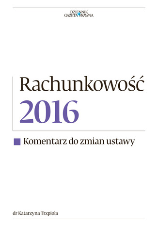 Rachunkowość 2016  Katarzyna Trzpioła - okładka audiobooks CD